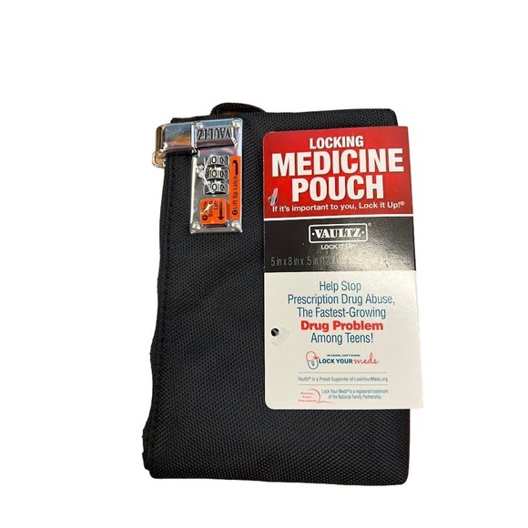 NWT! Vaultz Money Bag with Lock - 7 x 5 x 0.5in Black - Picture 5 of 6